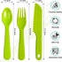 16 Pcs Kids Plastic Utensils - Reusable Toddler Feeding Utensils with 8 Forks and 8 Spoons, BPA Free