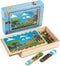 Educational Painted Strip Puzzle Wood Box Set with 8 Scenes from The Animated Children's Show for Ages 3 and Up