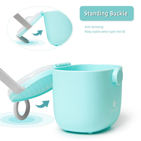 Termichy Baby Formula Dispenser, Portable Milk Powder Dispenser Container with Carry Handle and Scoop for Travel,