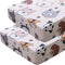 Soft Doggy Cute Puppy Doggies Printed Fabric Crib Sheet for Boys Girls,2