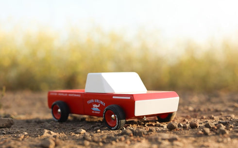 Candylab Toys Americana Collection Longhorn Red, Premium Handcrafted Wooden Car Toy