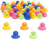 WAMSOLE 50 Pcs Multicolor Mini Rubber Ducks Baby Bath Toy ,Children Squeak and
