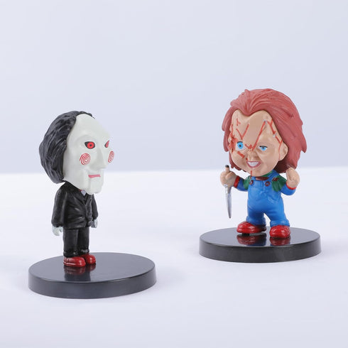 Horror Movie Anime Action Figure Set, Halloween Zombie Statues, Scary Toys, Collectible Home Decor