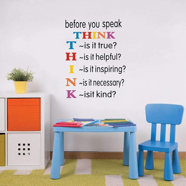 TOARTi Colorful Inspirational Quotes Wall Decals, Positive Saying Vinyl Wall Art for Kids Room Classroom Decor, Before
