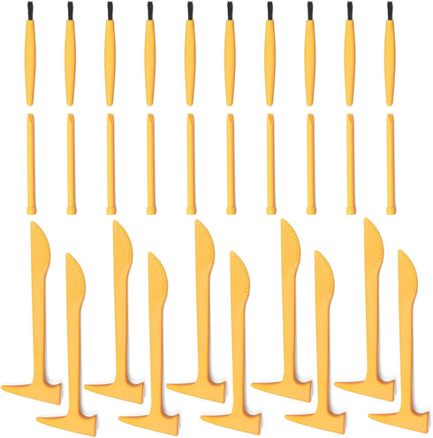 30 Pcs Dino Fossils Dig Kit with Digging Hammer, Chisel, Brush, Archaeological Excavation Tool Kit for Kids