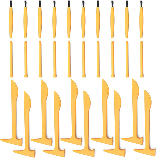 30 Pcs Dino Fossils Dig Kit with Digging Hammer, Chisel, Brush, Archaeological Excavation Tool Kit for Kids