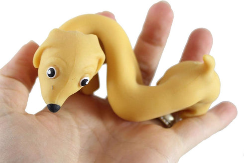Curious Minds Busy Bags 2 Stretchy Weiner Dog Crushed Bead Sand Filled, Doggy Lover Sensory Fidget Toy