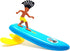Surfer Dudes Classics Wave Powered Mini-Surfer and Surfboard Toy - Hank Hossegor