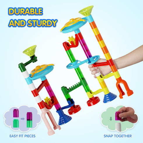 110pcs Set 3 4 5 6 7 8 9 10+, 8105 Marble Run, Marble Maze Game Construction Building Toys for Kids, Marble Track Race