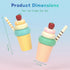 1-3, Playset Wooden Ice Cream Toys for Kids, Pretend Play Food Toy for Toddlers Kitchen Accessories Lolly Shop Games