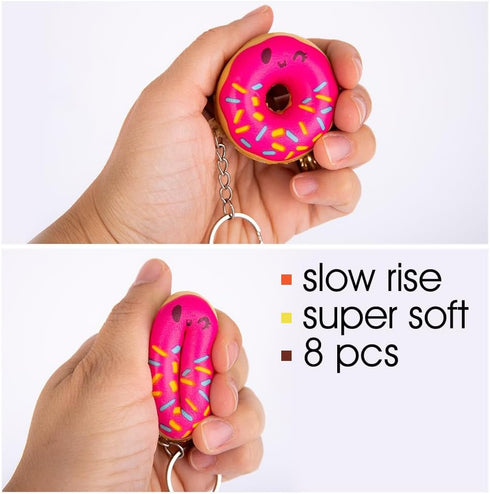 Set 8, ArtCreativity Mini Squish Fast Food Toys, of Slow-Rise Stress Relief Toys for Kids in Assorted Food Designs