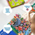 Pack 3 4-8 DINO MINI Stickypuff Value - Reusable Puffy Sticker Book for Toddlers - Puffy Stickers for Toddlers - Travel