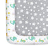Pack and Play Sheets, 2 Pack Mini Crib Sheets, Stretchy Fitted Sheet for Graco Pack n Play, Dinosaur and Grey Star
