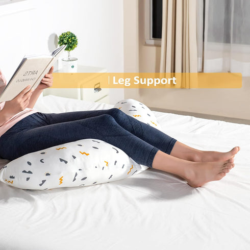 BYRIVER Firm C Shaped Pregnancy Pillows for Sleeping, Belly Hip Leg Knee Support Side Sleeper Body Pillow, Cuddle