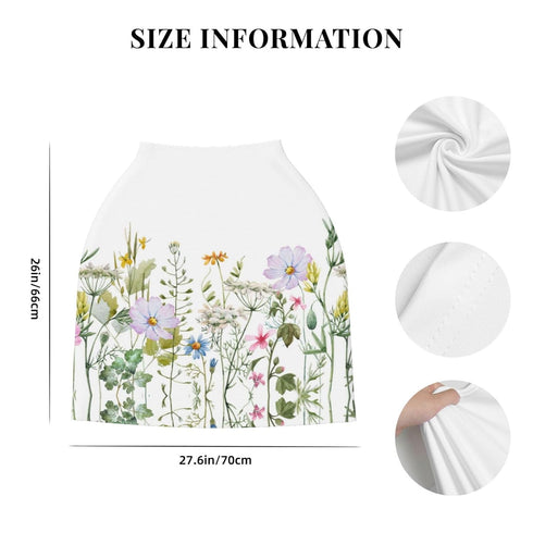 Schgap Wildflowers Car Seat Covers for Baby, Nursing Cover Breastfeeding Baby Carrier Covers Carseat Canopy for Newborn