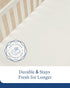 2-Pack, 9'' PurComfy Supersoft Crib Sheets Premium Bamboo Viscose Stretchy Fitted Crib Sheet, Hypoallergenic Breathable