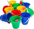 Holady 12 Pack 5'' Inch Summer Sand Beach Buckets Pail with Beach Shovels,Sand Bucket Water Bucket for Beach Fun Great