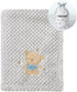 CREVENT Soft Cozy Baby Blankets for Boys Girls + Security Blanket, Set with A Gift Bag Newborn Essentials (Grey) by CREVENT