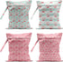 VBCVBGFH 4 Pack Cute Bow Cherry Wet Bag Waterproof Washable Reusable Wet Dry