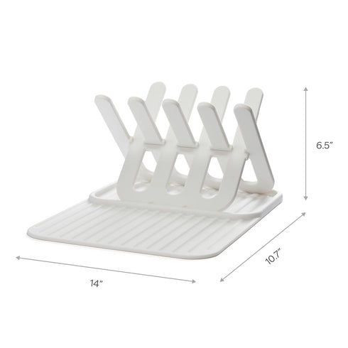 8 Munchkin Bottle Drying Rack and Mat, Holds Bottles, Pump Parts, Pacifiers, & Accessories, Space Saving Folding