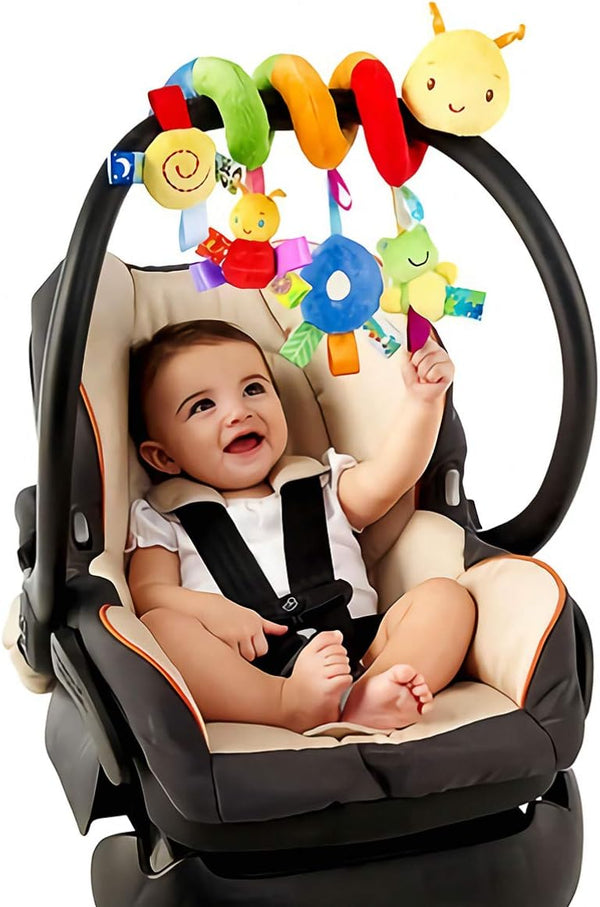 Uonlytech Baby Crib Hanging Rattles Toys, Carseat Toys Hanging Rattles Spiral Stroller