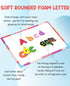 VoSinrly 234 Classroom Magnetic Letters Kit Colorful Pcs with Double - Side Magnet Board - Foam Alphabet Letters