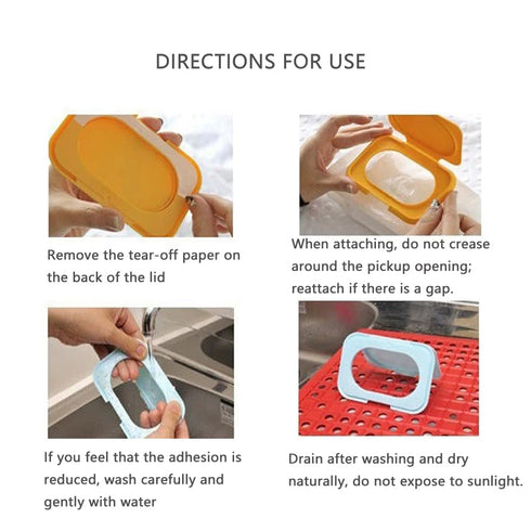 UtySty 5 Pack Packs Package Countainer Baby Wipes Flip Lid Reusable Adhesive Sticky Dispenser Cover Non-Drying Cap