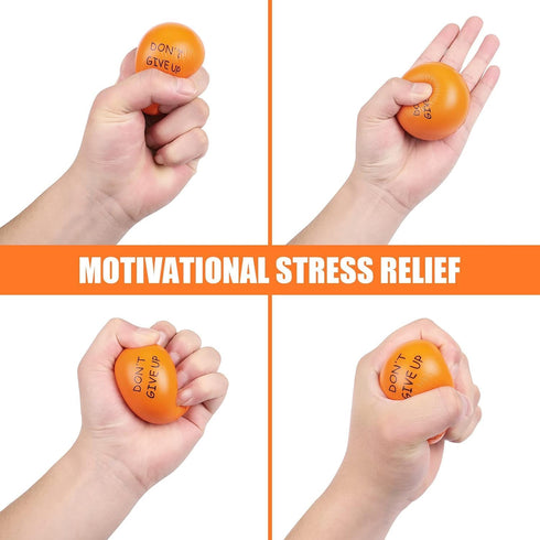 KDG Motivational Stress Balls (4 Pack) - Stress Relief Ball with Quotes to Relieve Anxiety and Manage Anger
