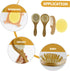 Set HANABASS Newborn Baby Hair Brush Wool Brush Wooden Comb Silicone Scrubber for Gentle Grooming