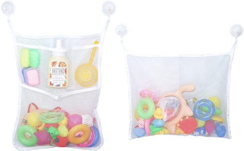 LEEFONE 2 PCS Mesh Bathtub Toy Holder Bag, 18 x 14 Inch Bath