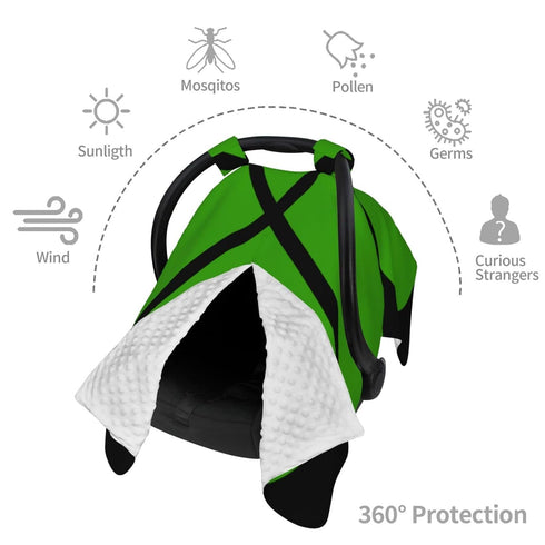 Zhbvncp Four-Leaf Clover Baby Car Seat Cover & Breastfeeding Nursing Cover - Breathable Stretch Fabric Multi-Use