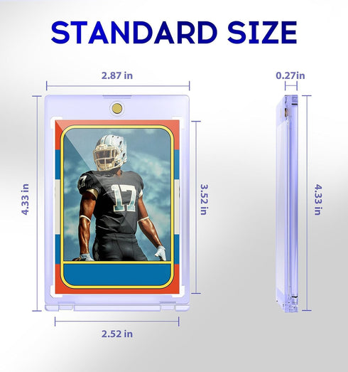Basthalan 50ct 35pt Magnetic Card Holder, One Touch Card Holder, U-V Protectors Hard Plastic for Trading Cards, Magnet