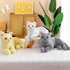 Toddmomy Plush Stuffed Cat Doll Toy, Adorable Grey Cat Stuffed Animal, Cartoon Cat Doll for Kids Home Decor and Sofa