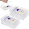 LUMINFLY 12 Clear Breast Milk Storage Trays, 7.5 X 5.1 X 0.7 Inch