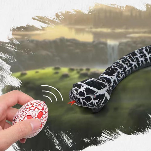 Remote Control Snake Toy - Realistic 16" RC Rattlesnake, USB Rechargeable Animal Prank Toy for Kids and Adults