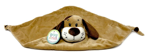Baby Security Blanket - 18" Tall Soft Fleece Blanky for Boys & Girls with Plush Stuffed Animal - Puppy Dog