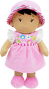 June Garden 12" Soft Dolly Malorie, Pink Dress - Stuffed Soft Baby Doll Gift for 1 2 3 Year Old Girls
