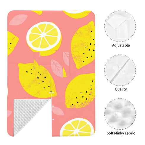 Hcpwzrf Pink Lemon Baby Car Seat Cover & Nursing Cover - Breathable Stretch Multi-Use Cover for Breastfeeding, Stroller