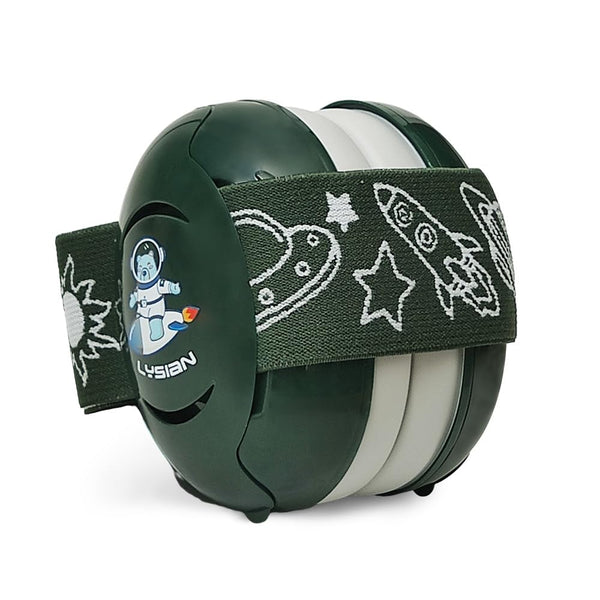LYSIAN Baby Noise Reduction Earmuffs - Noise Cancelling Headphones for Infants, Hearing Protection (25dB Dark Green)
