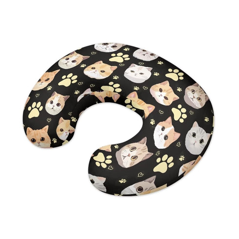 Kathyboom Cute Cat Nursing Pillow Cover, Comfortable and Breathable Breastfeeding Pillows for Maternity Mom, Removable