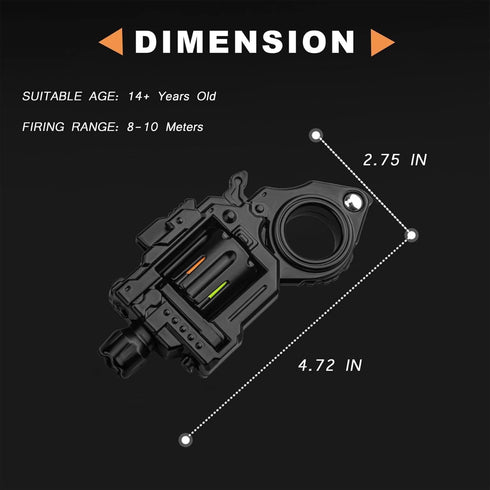 Generic Metal Fidget Toys Gun Adults - Alloy Fidget Slider Clicker Spinner & Launcher Toy EDC Fidget Gun with Bullets