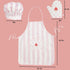 Kid Apron and Chef Hat Set, 3 Pcs Children Cooking Baking Set Kits Role Play Chef Toy Kid Cooking Gift for Girls Boys (Pink)
