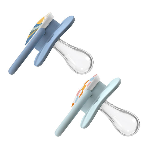 Symmetrical Bulb, 0-6m, 4 Pack Dr. Brown's Advantage Glow-in-The-Dark Baby Pacifier, Fully Soother with Soft Silicone