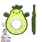 suhunide Baby Rattles Teething Toy for Babies 0-6 Months, Avocado Design BPA Free,