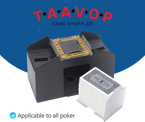 Card Shuffler 2-4 Deck Automatic - Battery-Operated Electric Card Shuffler for UNO/Poker
