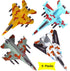 CORPER TOYS Airplane Toys Set, Die Cast Metal Military Fighter Jets, Pullback Plane Model, Pack of 4