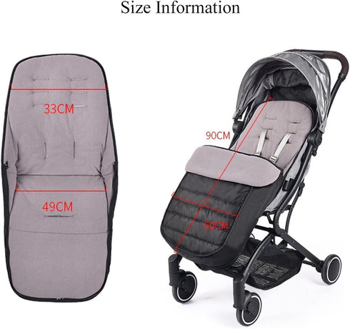 HKSICHENGKEJI 2 1 in Baby Stroller Cushion Bunting Bag Removable Windproof Footmuff Toddler Warm Pushchair Seat Mat