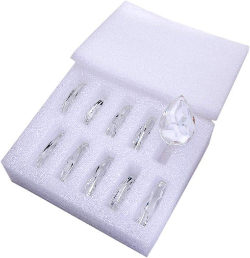 10pcs 50mm H&D Chandelier Crystal Prisms Pendants - Clear Crystal Teardrops Parts
