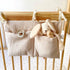 YeeMan Cotton Baby Bedside Hanging Storage Bag,2 Pockets Organizer for Baby Cribs and