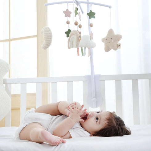 35 Pack Crib Mobile Lullaby Music, Cotton Baby Mobiles for Cribs & N Play, Easy to Install, Stuffed Animals Hanging